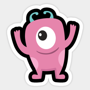 Cute cartoon monster Sticker